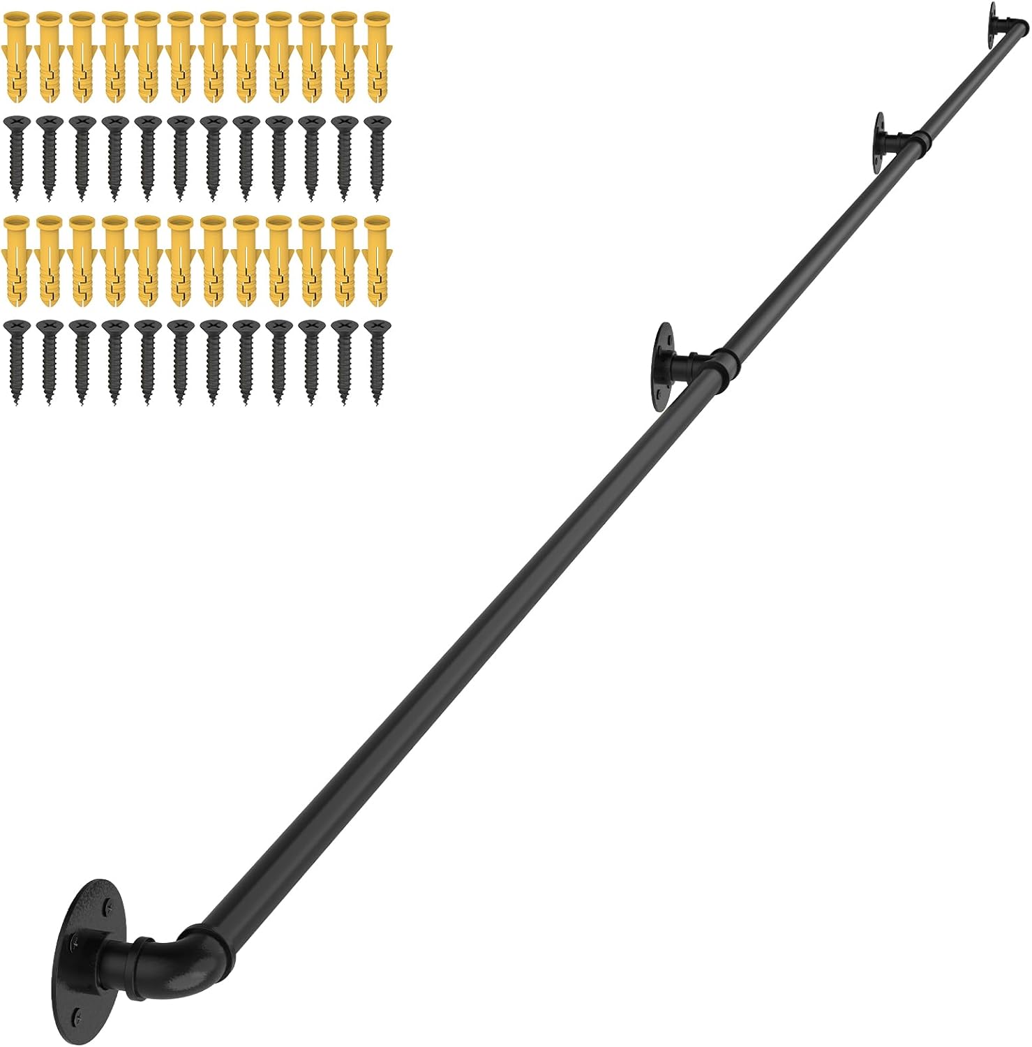 Stair Railing Indoor Hand Rails for Outdoor Steps, Industrial Pipe ...