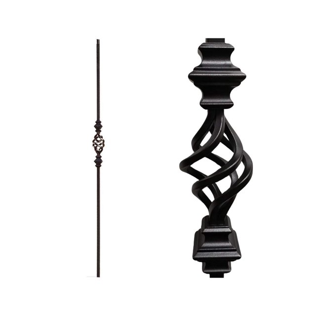 Stair Railing Metal Spindles (Contractor 5Pack) Hollow Single Basket