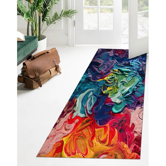 Stair Rug, Colorful Rugs, Modern Rug Door Mat Rugs, Large Rugs, Colorful Rug, Modern Rug, Entry Rugs, Anti-Slip Carpet Rug, Living Room Rug, 2.6'x5' - 80x150 cm