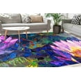thumbnail image 1 of Stair Rug, Farmhouse Rug, Floral Rug, Bath Rug, Lotus Painting Rugs, Kitchen Rugs, Entry Rugs, Modern Rug, Modern Rug, Printed Rugs, 3.3'x9.2' - 100x280 cm, 1 of 8