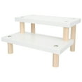 thumbnail image 1 of White Stair Shape Display Shelf for Storage Made of Synthetic Material and for Long Time Use, 1 of 5