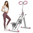 thumbnail image 1 of Stair Stepper with 3 Level Adjustable Resistance,Home Upgrade Vertical Climber Workout Machine with Adjustable Handlebar for Exercise,Climber Fitness Equipment with Stable Frame,for Family,Pink, 1 of 8