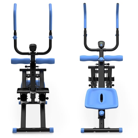 Stair Stepper & Ab Workout Machine - Blue ABS & Steel Fitness Trainer - 300lb Capacity