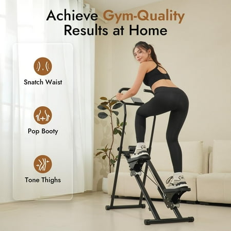 Stair Stepper with Adjustable Resistance - Stair Climber for Home Gym, Folding Cardio Machine with Extended Step Range, Adjustable Handlebar & Pedals, Tablet Holder by