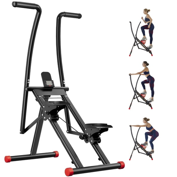 Stair Stepper Exercise for Home Gym,270LB Loading Capacity Foldable Vertical Climber Machine,Full-Body Workout with Adjustable Pedal,Handlebar