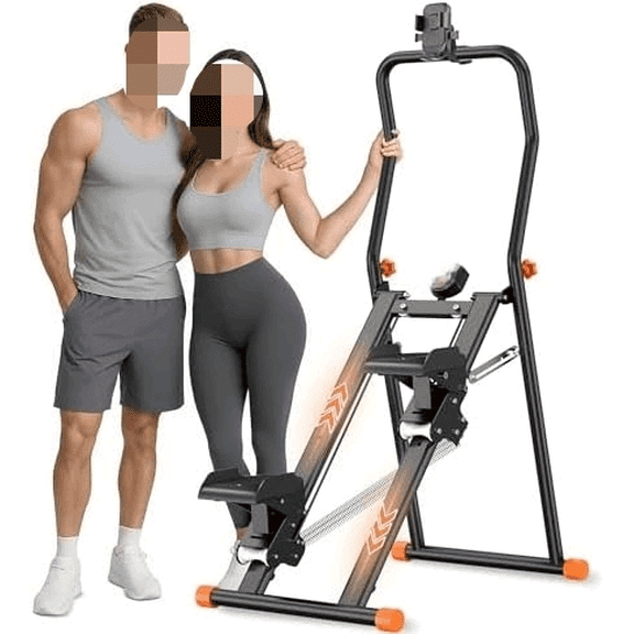 Stair Stepper for Home Gym, 2.0 Stair Climber Machine with 3-Level Adjustable Resistance, Non-Slip Pedals, Digital Monitor & Phone Holder, Full-Body Cardio Workout Equipment for Women & Men