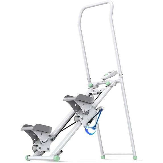 Stair Stepper for Home Gym Exercise, New Version Stairmaster for Full-Body Workout, Compact Folding Stair Climber with Extended Step Range, Adjustable Handlebar/Pedal