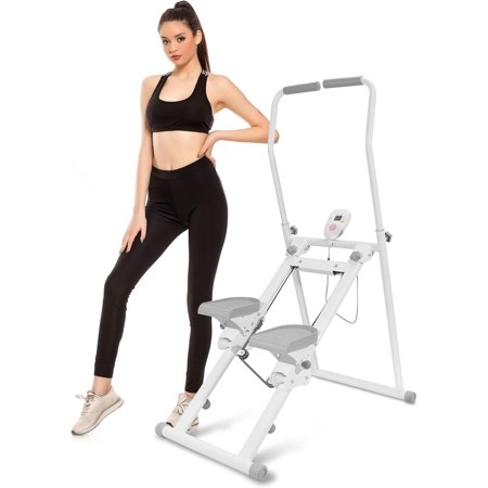 Stair Stepper for Home Gym, Folding Vertical Climber Cardio Exercise Machine,Stair Climber for Full Body Workout with Adjustable Handlebar for Women & Men