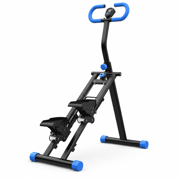 Stair Stepper for Home, Vertical Climber Workout Machine with Adjustable Handlebar, Foldable Full Body Exercise Climber with LCD Display, Non-Slip Pedals, Stable Frame, Black