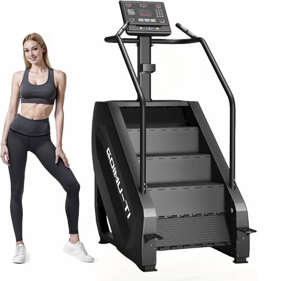 Stair Stepper Machine, 550Lbs Commercial Grade Stair Climber for Home with 15 Resistance Level and LED Screen, Stepmill Exercise Machine for Full Body Workouts, 24-164 Steps/Min