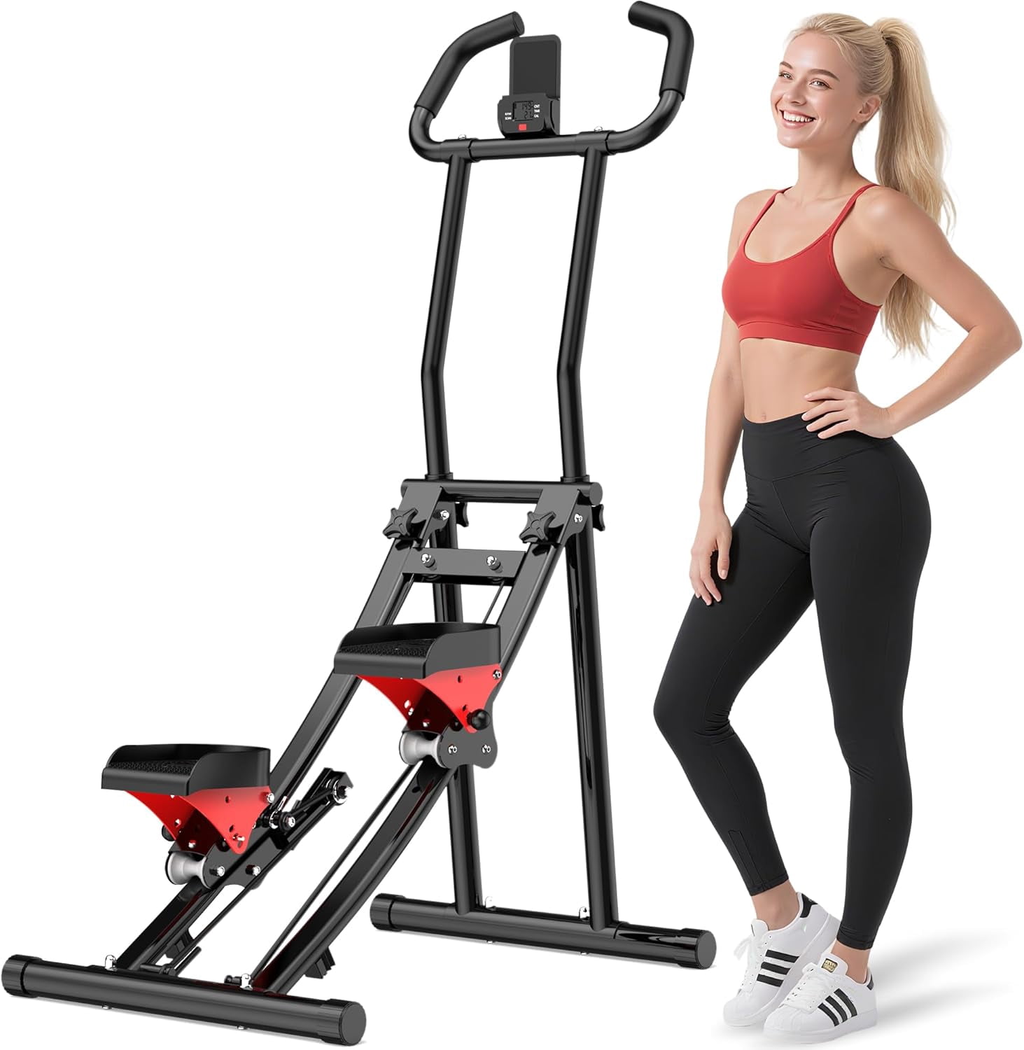 Stair Stepper Machine - Compact Foldable Vertical Climber, Full-Body ...