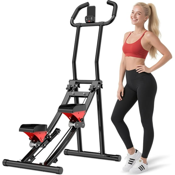 Stair Stepper Machine - Compact Foldable Vertical Climber, Full-Body Workout & Cardio Fitness Training Equipment for Home Gym Exercise