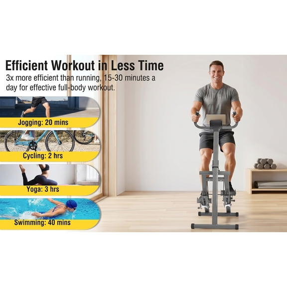 Stair Stepper Machine, Vertical Climber Exercise Equipment with LCD Display, Compact Cardio Step Trainer for Full-Body Home Workouts