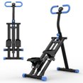 thumbnail image 1 of Black Blue Vertical Climber Stair Stepper with Resistance, Full-Body Workout Machine with Adjustable Handlebars and LCD Display, Foldable Home Gym Equipment, 1 of 18
