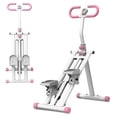 thumbnail image 1 of Vertical Climber Exercise Machine with Resistance, Foldable Stair Stepper for Home Gym, Full Body Cardio Workout Equipment with Adjustable Handlebar & Stable Frame, Pink, 1 of 11