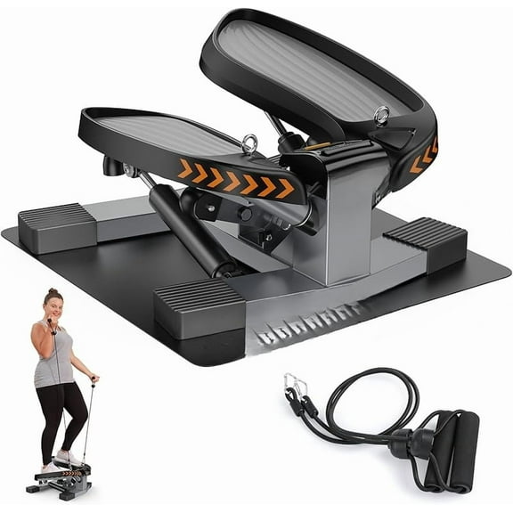 Stair Stepper for Exercises-Twist Stepper with Resistance Bands and 330lbs Weight Capacity