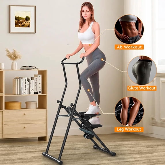 Stair Stepper for Home, Foldable Vertical Climber with Adjustable Incline and Digital Display, 300LBS Capacity Exercise for Full Body Workout