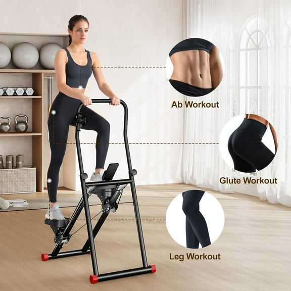 Stair Stepper for Home Gym Exercise,Vertical Climber for Full-Body Workout,Compact Folding Cardio Exercise Climber with Extended Step Range,Step Machine Type with 330lb  Capacity