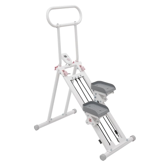 Stair Stepper for Home Gym, Folding Vertical Climber, Vertical Climber Machine White 22.04*33.07*46-50in