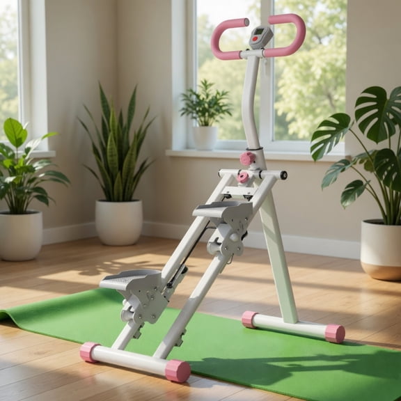 Stair Stepper for Home, Vertical Climber Workout Machine for Full-Body Exercise with Adjustable Handlebar, Stable Frame, Pink