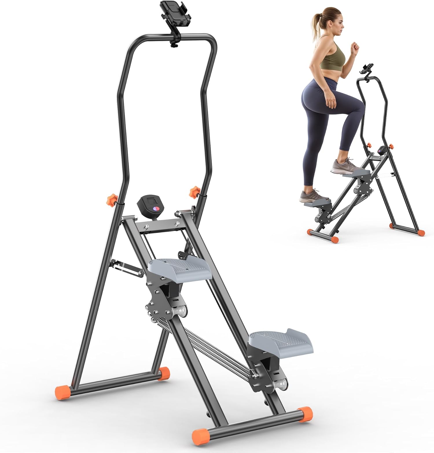 Stair Steppers with Resistance at Gym, Folding Vertical Climber Cardio ...