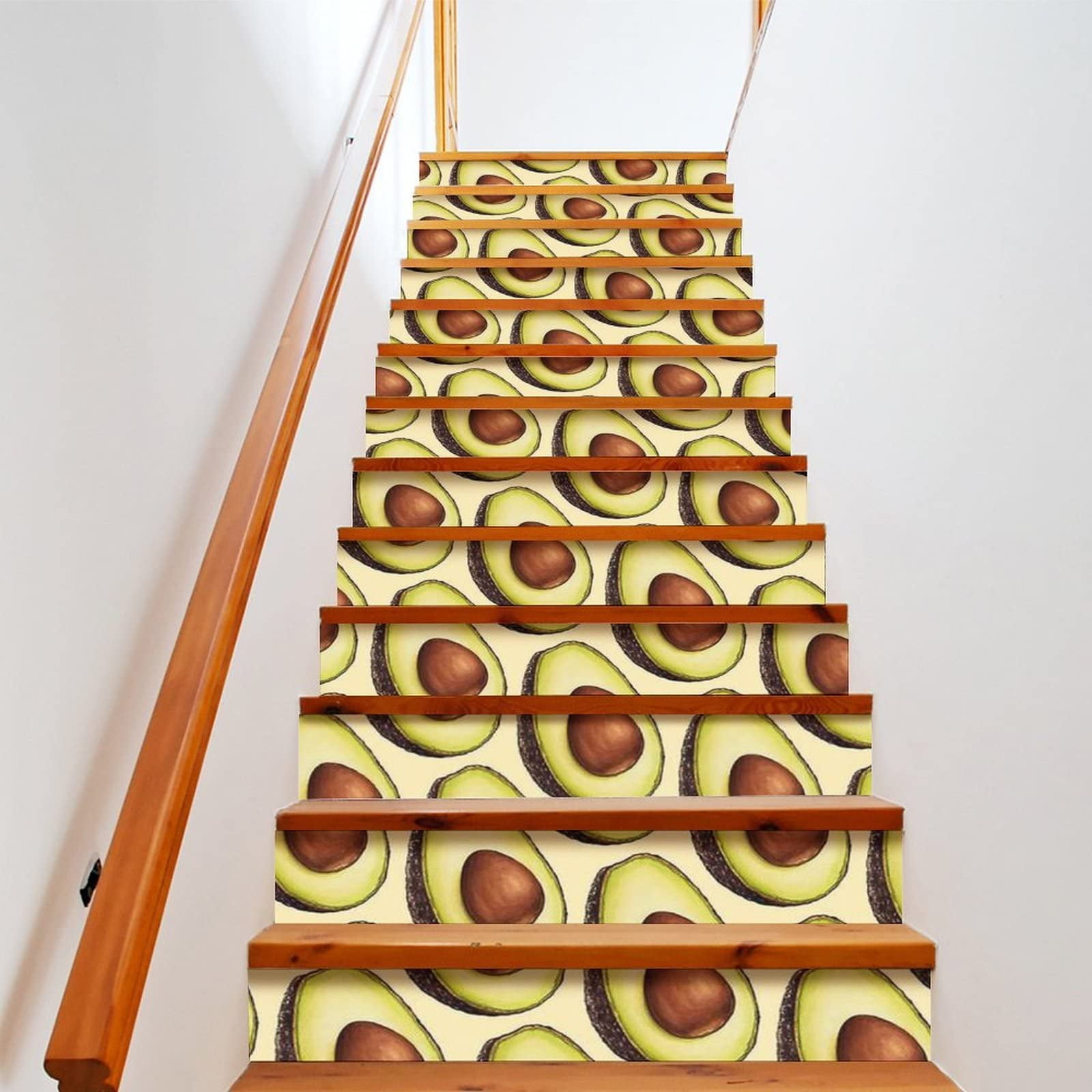 Stair Stickers Green Avocado Funny Fruit Plant Staircase Sticker Decals ...