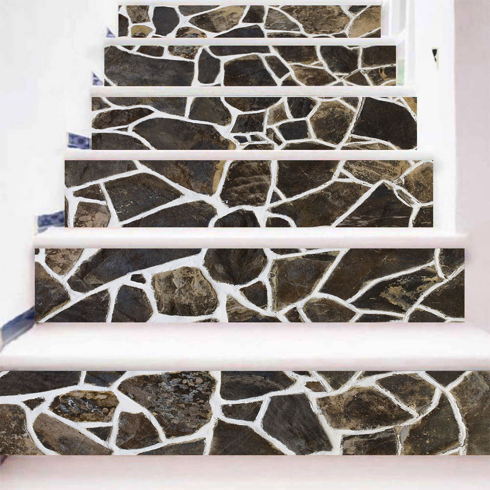 Splice Sticker Stair Stickers Modern splicing art stair stair riser floor sticker Self ...