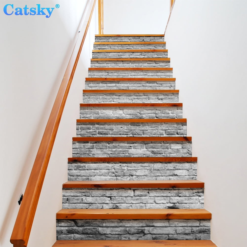 Stair Stickers Wall Stair Floor Stickers Waterproof Removable Self
