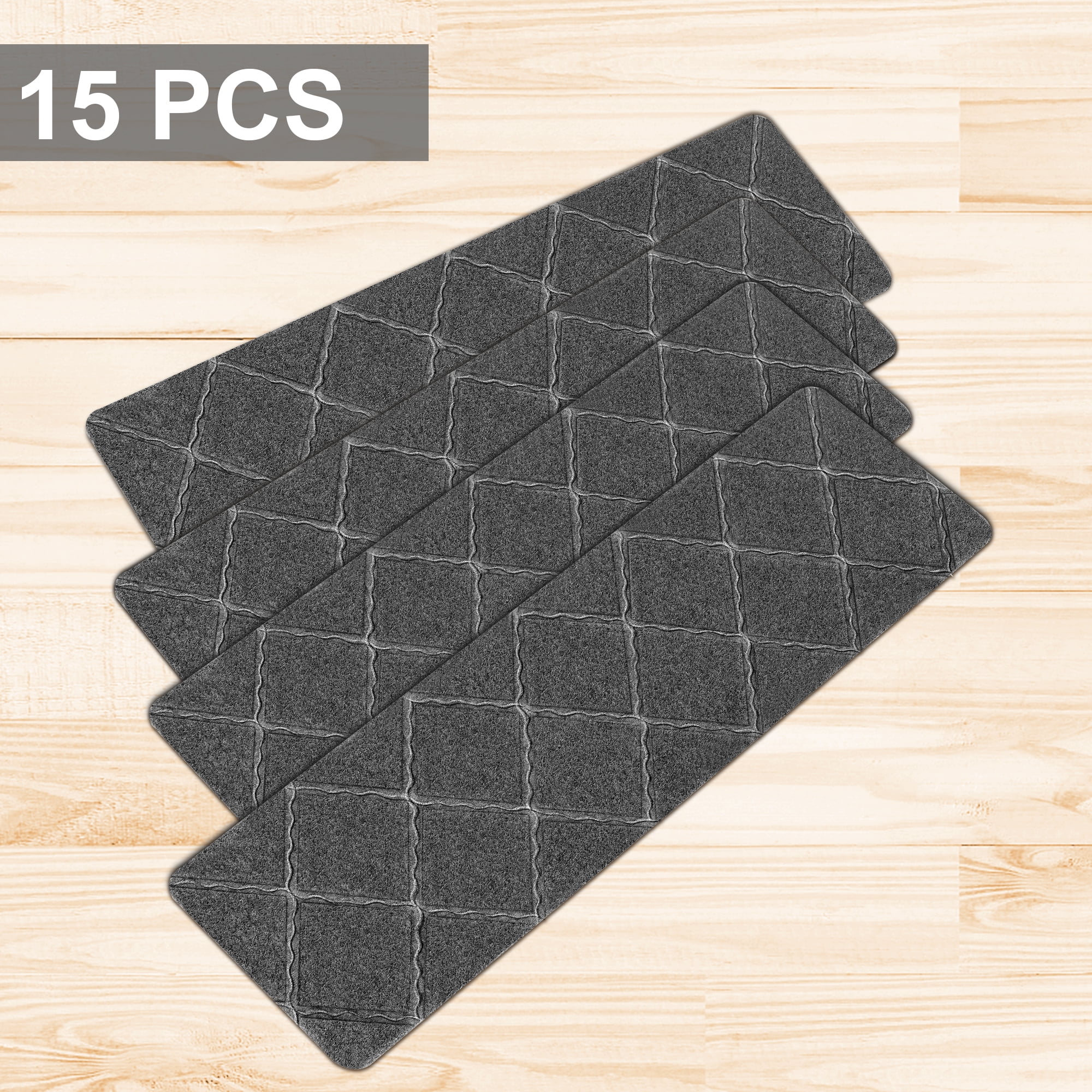 Stair Tread Carpet, 15pcs NonSlip Stair Treads for Wooden Steps Indoor Outdoor Stair Tread