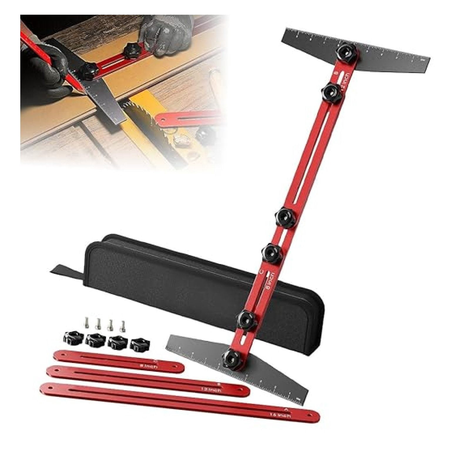 Stair Tread Template Tool, Aluminum Stair Measuring Tool with Stair ...