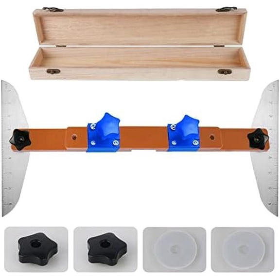 Stair Tread Template Tool - Stair Tread Gauge, Stair Tread Jig, Adjustable 7.67" to 49" in Length, Stair Tread Measuring Tool Suite for Stairs, Risers, Partitions, Shelf Scribe Layout