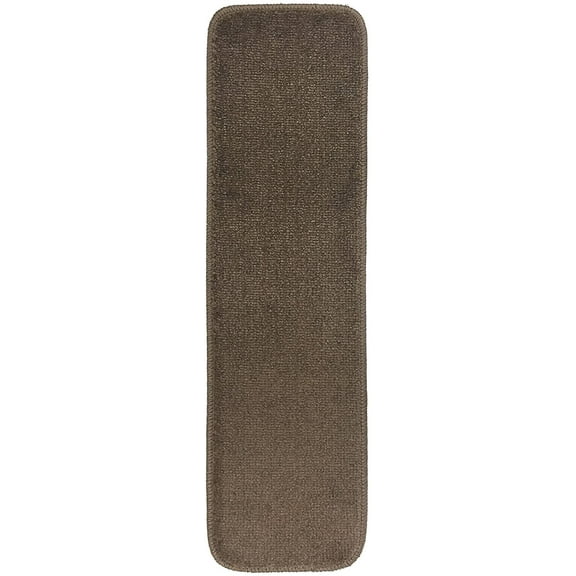 Stair Tread Treads Indoor 7 inch x 24 inch Machine Washable Skid Slip Resistant Carpet Stair Tread Treads Euro Collection (1 Piece, Cappuccino Brown)