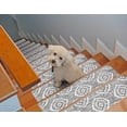 thumbnail image 1 of Stair Treads 9 inch by 28 inch by sussexhome Flower Collection Trellis Design Vibrant and Soft Stair Treads, Gray & White, Pack of 13 [100% Polypropylene], 1 of 3