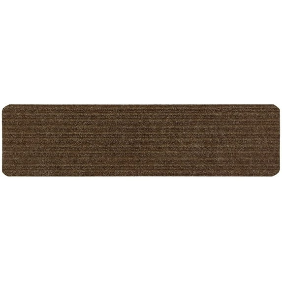 Stair Treads Collection Indoor Skid Slip Resistant Carpet Stair Tread Treads (7 inch x 24 inch) (Brown, Set of 13)