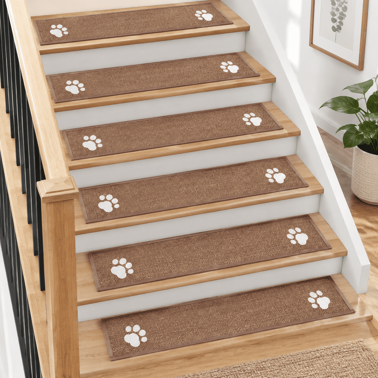 Step Rug Stairs Stair Treads For Wooden Steps Non Slip Rugs 15brown 8