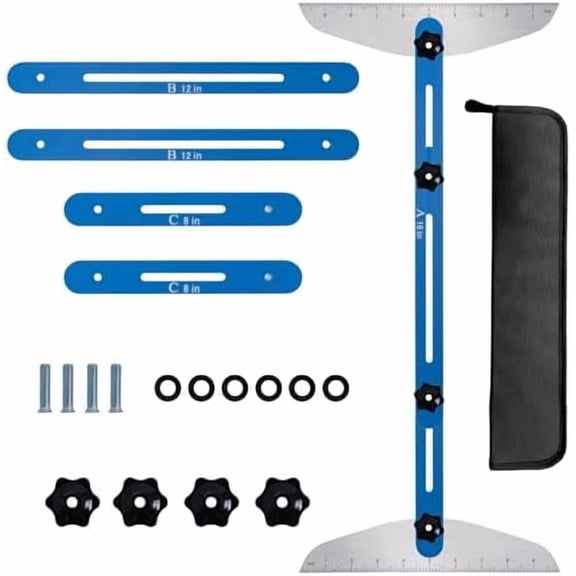 Stair Treads Gauge Template Tool Solid Metal Tread jig Shelf Scribe Layout Tool for Accurately Measuring Angle and Length of Stairs, Risers, Shelves, and Drywall$$Tools & Hardware Other