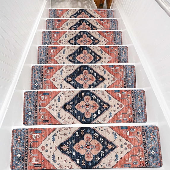 Stair Treads Non Slip Carpet Stair Treads for Wooden Steps 7 PCS 8"x30"