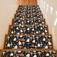 thumbnail image 1 of Stair Treads Non Slip Indoor for Wooden Steps, Halloween 7 Pcs Stair Mats for Kids Elders Dogs, 8 x 30 Inch Orange Pumpkins White Funny Ghost Black Cat Carpet Treads Runner Rugs for Staircase, 1 of 9