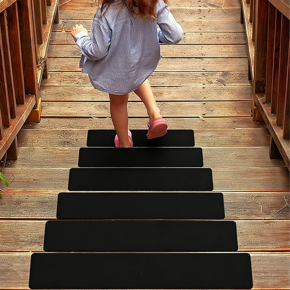 Stair Treads Non Slip Outdoor Grip Tape, PVC Frosted Waterproof Wear Counteractive Reflective Sticker Step Floor No Strip, Pre-Cut Anti Slip Tape, Safety Non Skid Traction Tread for Stairs, Steps