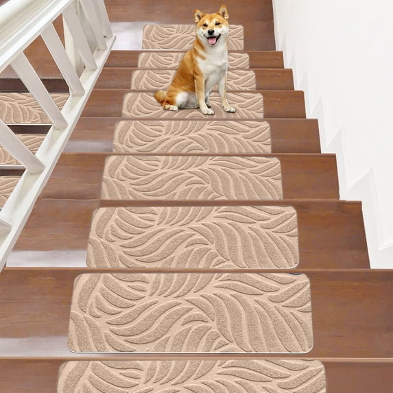 Stair Treads, Non-Slip Stair Mats, Secure Grip Reusable Adhesive, Indoor Staircase Protection, for Household Use