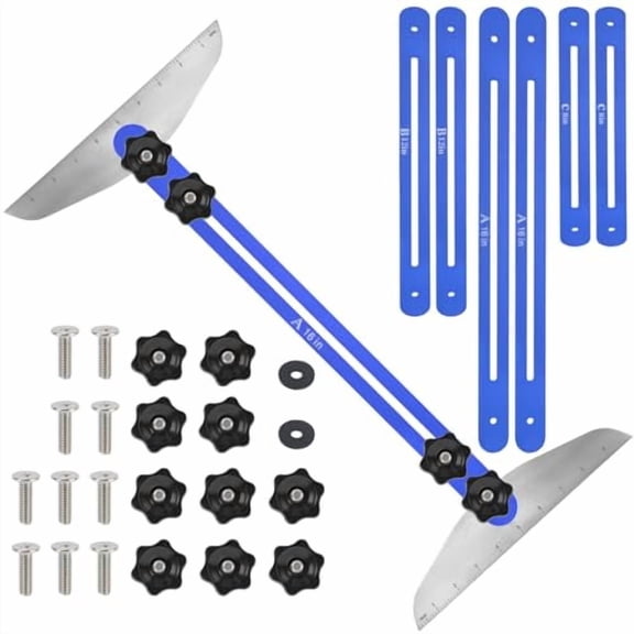 Stair Treads Template Tool, Stair Tread Jig Stair Gauge Set Adjustable Stair Measurement Tool for Stairs Risers, Self, Cutting Drywall, and Partitions, 10'' to 65''