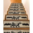 thumbnail image 1 of Stair Treads for Wooden Steps, Brown Black Bear Peel and Stick Stair Treads with Reusable Adhesive, Farmhouse Cabin Forest Vintage Non Slip Indoor Stairs Runner Rugs Mats for Elders Dogs 8"x30" 15PCS, 1 of 7