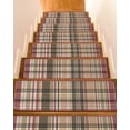 thumbnail image 1 of Stair Treads for Wooden Steps,Buffalo Plaid Peel and Stick Stair Treads with Reusable Adhesive,Modern Farmhouse Colorful Checkered Non Slip Indoor Stairs Runner Rugs Mats for Elders Dogs 8"x30" 10PCS, 1 of 7