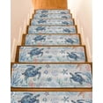 thumbnail image 1 of Stair Treads for Wooden Steps, Coastal Turtle Peel and Stick Stair Treads with Adhesive, Rustic Nautical Starfish Conch Coral Wood Non Slip Indoor Stairs Runner Rugs Mats for Elders Dogs 8"x30"4PCS, 1 of 7