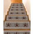 thumbnail image 1 of Stair Treads for Wooden Steps,Farm Plaid Peel and Stick Stair Treads with Adhesive,West Texas Star Rustic Farmhouse Black Brown Non Slip Indoor Stairs Runner Rugs Mats for Elders Dogs 8"x30" 15PCS, 1 of 6