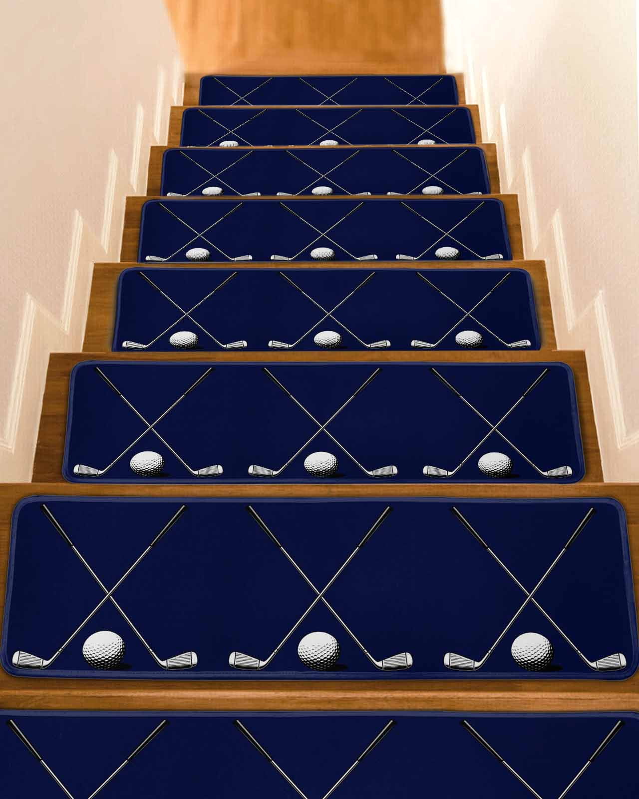 Stair Treads for Wooden Steps, Golf Ball Peel and Stick Stair Treads ...