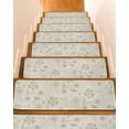 thumbnail image 1 of Stair Treads for Wooden Steps,Green Spring Flowers Peel and Stick Stair Treads with Adhesive,Vintage Leaves Country Rustic Non Slip Indoor Stairs Runner Rugs Mats for Elders Dogs 8"x30" 10PCS, 1 of 7