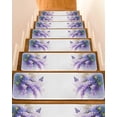 thumbnail image 1 of Stair Treads for Wooden Steps,Lavender Peel and Stick Stair Treads with Adhesive,Watercolor Purple White Floral Botanical Butterfly Non Slip Indoor Stairs Runner Rugs Mats for Elders Dogs 8"x30" 7PCS, 1 of 7