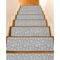 thumbnail image 1 of Stair Treads for Wooden Steps,Nautical Grey Peel and Stick Stair Treads with Adhesive,Retro Sailing Boat Map Anchor Rudder Non Slip Indoor Stairs Runner Rugs Mats for Elders Dogs 8"x30" 15PCS, 1 of 7