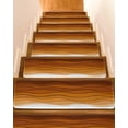 thumbnail image 1 of Stair Treads for Wooden Steps,Orange Ombre Stripes Peel and Stick Stair Treads with Adhesive,Farmhouse Retro Abstract Waves Art Non Slip Indoor Stairs Runner Rugs Mats for Elders Dogs 8"x30" 10PCS, 1 of 7